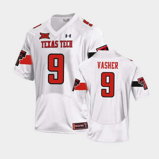 Men Texas Tech Red Raiders T.J. Vasher Replica White Football Team Jersey Men Texas Tech Red Raiders T.J. Vasher Replica White Football Team Jersey