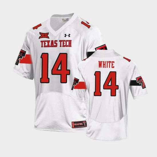Men Texas Tech Red Raiders Xavier White Replica White Football Team Jersey Men Texas Tech Red Raiders Xavier White Replica White Football Team Jersey