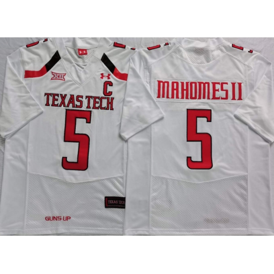 Men Texas Tech White Patrick Mahomes #5 Football Stitched Team Jersey Men Texas Tech White Patrick Mahomes #5 Football Stitched Team Jersey