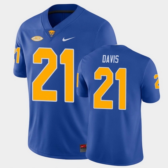 Men Pitt Panthers A.J. Davis College Football Royal Game Jersey Men Pitt Panthers A.J. Davis College Football Royal Game Jersey