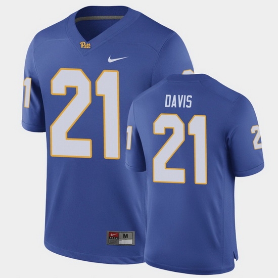 Men Pitt Panthers A.J. Davis Game Royal Football Jersey Men Pitt Panthers A.J. Davis Game Royal Football Jersey