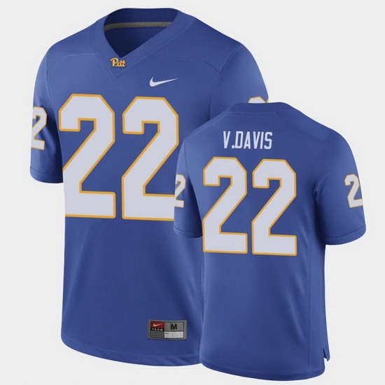 Men Pitt Panthers Vincent Davis Game Royal Football Jersey Men Pitt Panthers Vincent Davis Game Royal Football Jersey