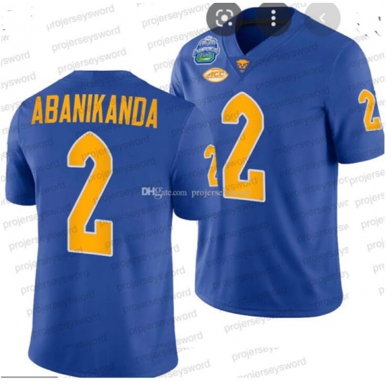 Pittsburgh Panthers #2 Abanikanda Blue Jersey Pittsburgh Panthers #2 Abanikanda Blue Jersey