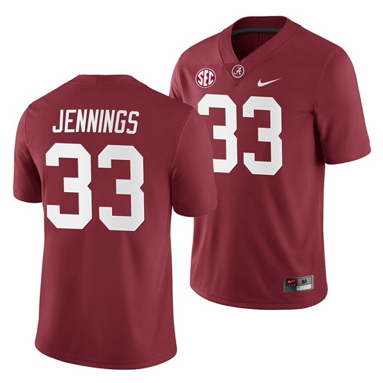 Alabama Crimson Tide Anfernee Jennings Crimson 2019 Home Game Jersey NCAA Football Alabama Crimson Tide Anfernee Jennings Crimson 2019 Home Game Jersey NCAA Football