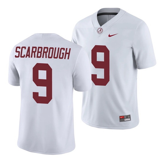 Alabama Crimson Tide Bo Scarbrough White College Football Men's Game Jersey Alabama Crimson Tide Bo Scarbrough White College Football Men's Game Jersey