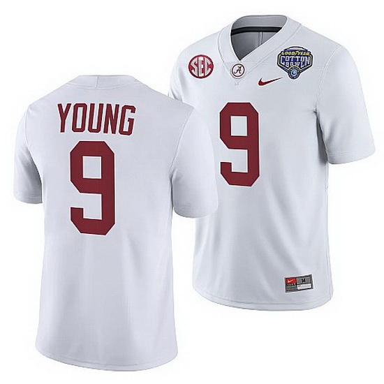 Alabama Crimson Tide Bryce Young White 2021 Cotton Bowl College Football Playoff Jersey Alabama Crimson Tide Bryce Young White 2021 Cotton Bowl College Football Playoff Jersey