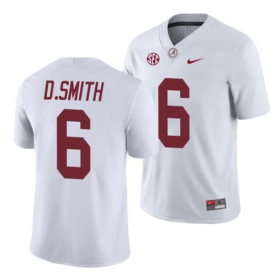 Alabama Crimson Tide DeVonta Smith Game White College Football Jersey Alabama Crimson Tide DeVonta Smith Game White College Football Jersey