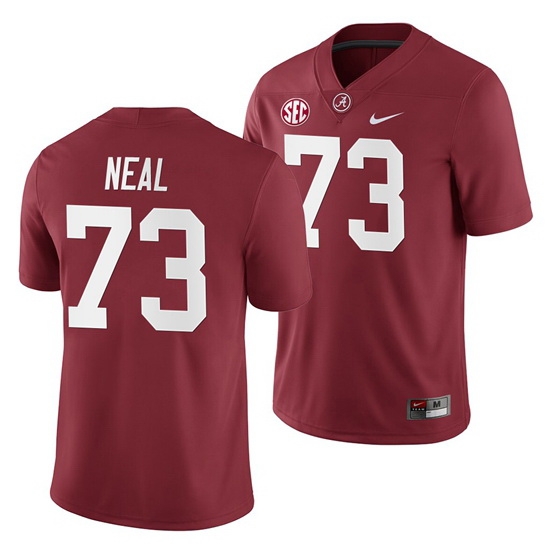 Alabama Crimson Tide Evan Neal Crimson 2019 Home Game Jersey NCAA Football Alabama Crimson Tide Evan Neal Crimson 2019 Home Game Jersey NCAA Football