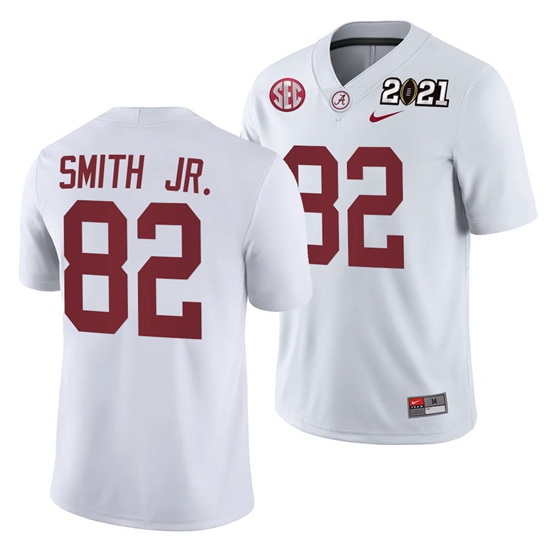 Alabama Crimson Tide Irv Smith Jr. White 2021 Rose Bowl Champions College Football Playoff College Football Playoff Jersey Alabama Crimson Tide Irv Smith Jr. White 2021 Rose Bowl Champions College Football Playoff College Football Playoff Jersey
