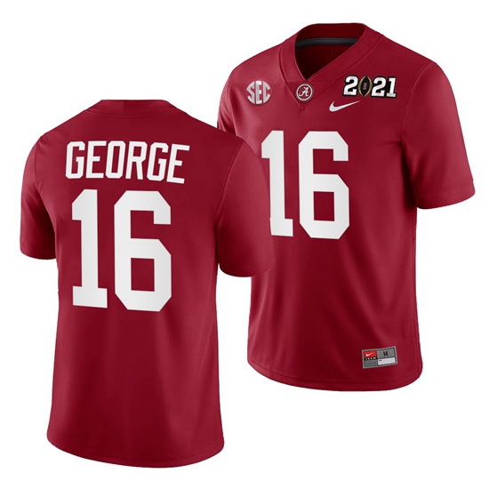 Alabama Crimson Tide Jayden George Crimson 2021 Rose Bowl Champions College Football Playoff College Football Playoff Jersey Alabama Crimson Tide Jayden George Crimson 2021 Rose Bowl Champions College Football Playoff College Football Playoff Jersey