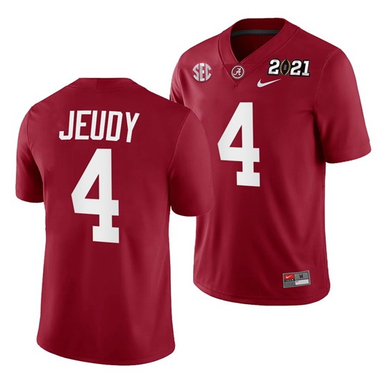 Alabama Crimson Tide Jerry Jeudy Crimson 2021 Rose Bowl Champions College Football Playoff College Football Playoff Jersey Alabama Crimson Tide Jerry Jeudy Crimson 2021 Rose Bowl Champions College Football Playoff College Football Playoff Jersey