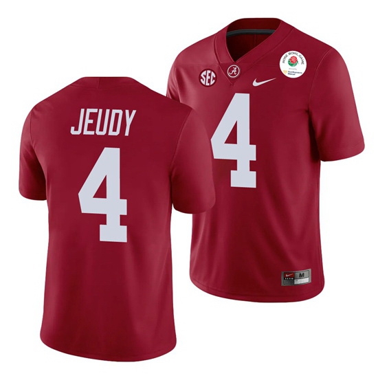 Alabama Crimson Tide Jerry Jeudy Crimson 2021 Rose Bowl College Football Jersey Alabama Crimson Tide Jerry Jeudy Crimson 2021 Rose Bowl College Football Jersey