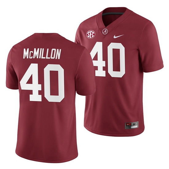 Alabama Crimson Tide Joshua McMillon Crimson 2019 Home Game Jersey NCAA Football Alabama Crimson Tide Joshua McMillon Crimson 2019 Home Game Jersey NCAA Football