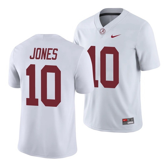 Alabama Crimson Tide Mac Jones White College Football Men's Game Jersey Alabama Crimson Tide Mac Jones White College Football Men's Game Jersey