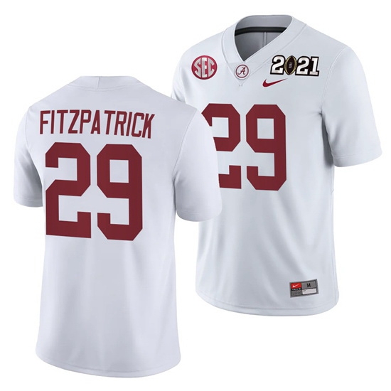 Alabama Crimson Tide Minkah Fitzpatrick White 2021 Rose Bowl Champions College Football Playoff College Football Playoff Jersey Alabama Crimson Tide Minkah Fitzpatrick White 2021 Rose Bowl Champions College Football Playoff College Football Playoff Jersey