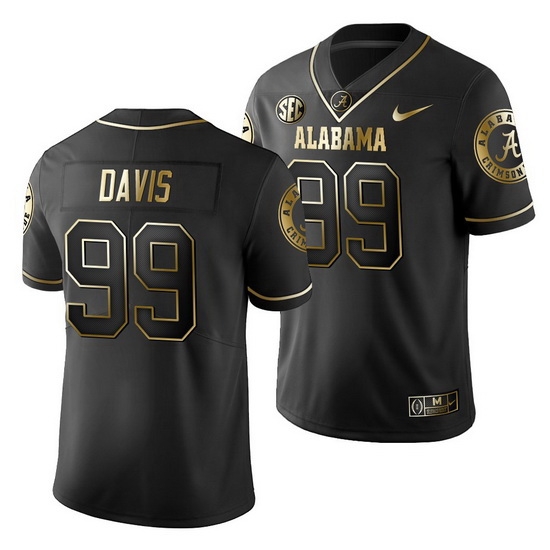 Alabama Crimson Tide Raekwon Davis Black Golden Edition Men'S Jersey Alabama Crimson Tide Raekwon Davis Black Golden Edition Men'S Jersey