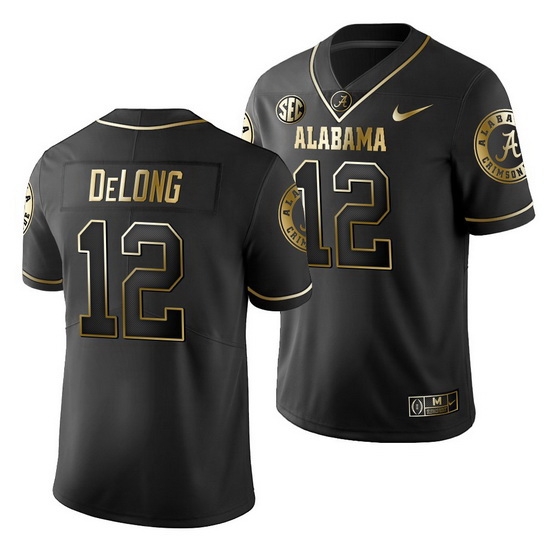 Alabama Crimson Tide Skyer Delong Black Golden Edition Men'S Jersey Alabama Crimson Tide Skyer Delong Black Golden Edition Men'S Jersey