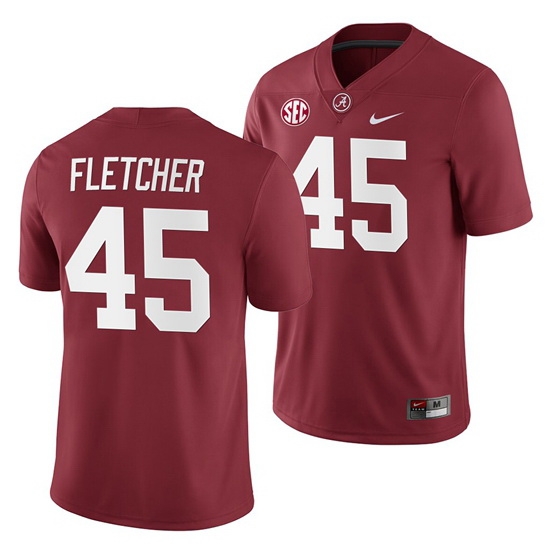 Alabama Crimson Tide Thomas Fletcher Crimson 2019 Home Game Jersey NCAA Football Alabama Crimson Tide Thomas Fletcher Crimson 2019 Home Game Jersey NCAA Football