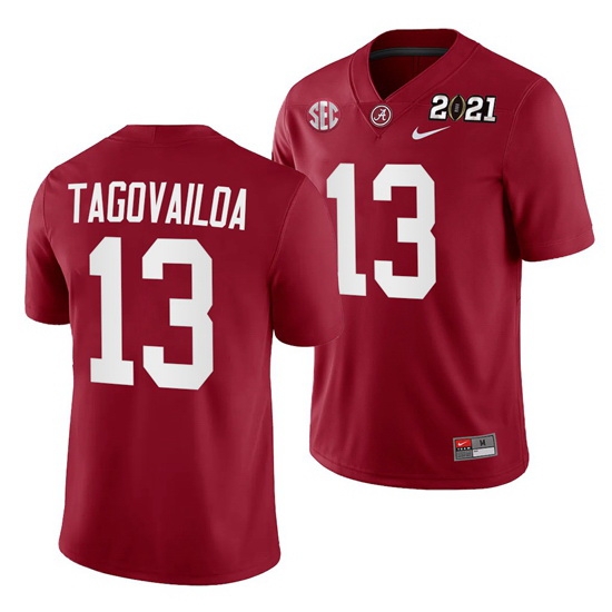 Alabama Crimson Tide Tua Tagovailoa Crimson 2021 Rose Bowl Champions College Football Playoff College Football Playoff Jersey Alabama Crimson Tide Tua Tagovailoa Crimson 2021 Rose Bowl Champions College Football Playoff College Football Playoff Jersey