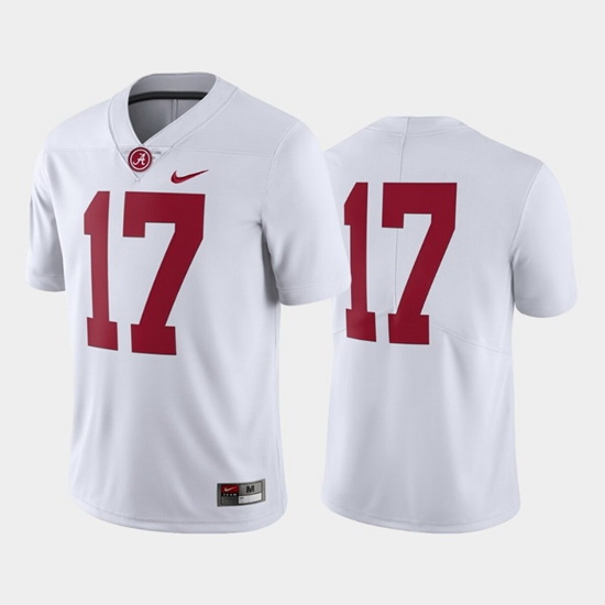 Alabama Crimson Tide White Limited #17 College Football Jersey Alabama Crimson Tide White Limited #17 College Football Jersey