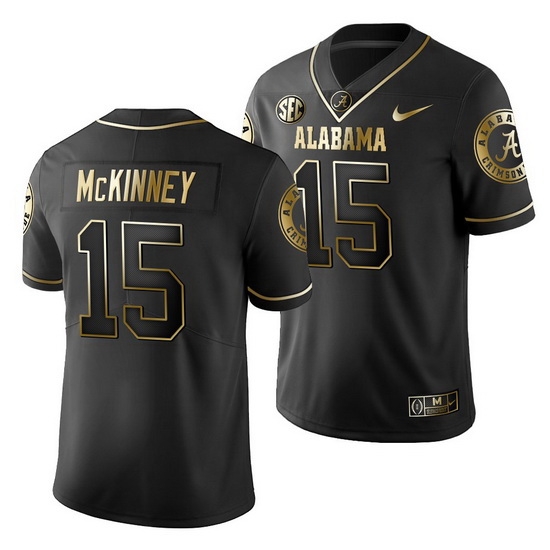 Alabama Crimson Tide Xavier Mckinney Black Golden Edition Men'S Jersey Alabama Crimson Tide Xavier Mckinney Black Golden Edition Men'S Jersey