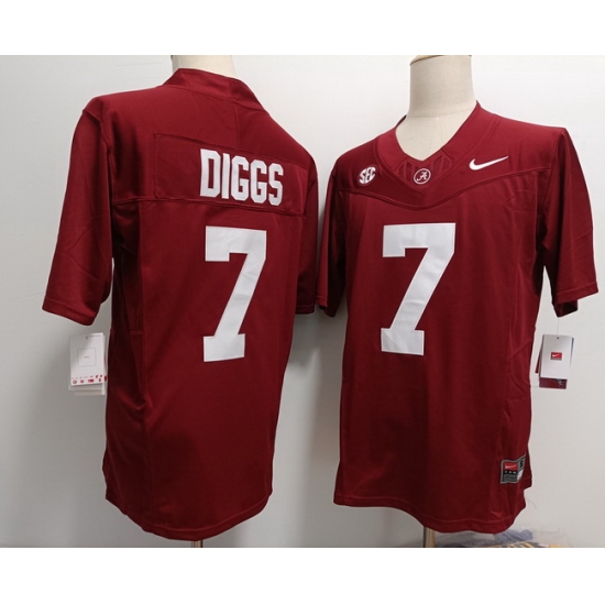 Men Alabama Crimson Tide #7 Trevon Diggs Red Throwback Stitched NCAA Jersey Men Alabama Crimson Tide #7 Trevon Diggs Red Throwback Stitched NCAA Jersey