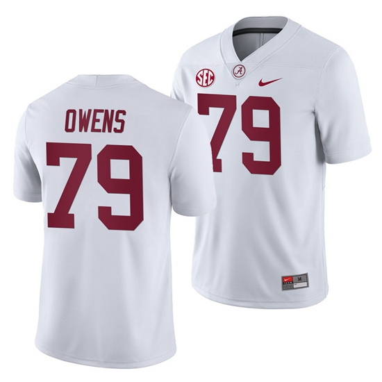 NCAA Football Alabama Crimson Tide Chris RS Owens White 2019 Away Game Jersey NCAA Football Alabama Crimson Tide Chris RS Owens White 2019 Away Game Jersey