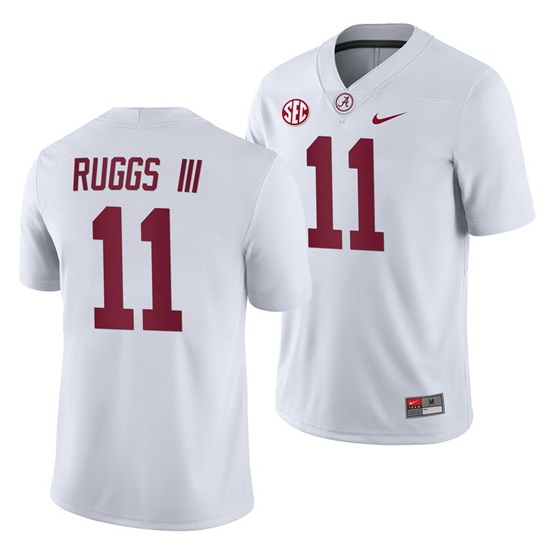 NCAA Football Alabama Crimson Tide Henry Ruggs III White 2019 Away Game Jersey NCAA Football Alabama Crimson Tide Henry Ruggs III White 2019 Away Game Jersey