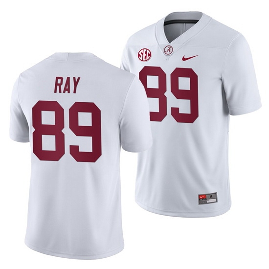 NCAA Football Alabama Crimson Tide LaBryan Ray White 2019 Away Game Jersey NCAA Football Alabama Crimson Tide LaBryan Ray White 2019 Away Game Jersey