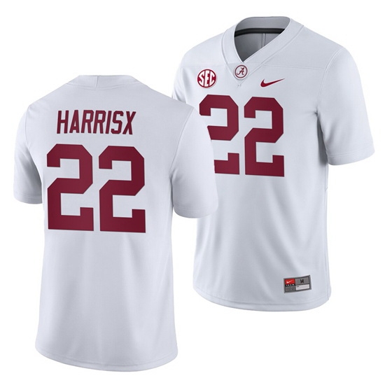 NCAA Football Alabama Crimson Tide Najee Harris White 2019 Away Game Jersey NCAA Football Alabama Crimson Tide Najee Harris White 2019 Away Game Jersey