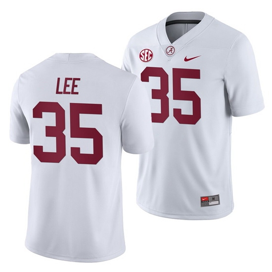 NCAA Football Alabama Crimson Tide Shane Lee White 2019 Away Game Jersey NCAA Football Alabama Crimson Tide Shane Lee White 2019 Away Game Jersey