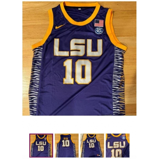 Men Angel Reese LSU Tigers Purple Angel Reese Jersey Men Angel Reese LSU Tigers Purple Angel Reese Jersey