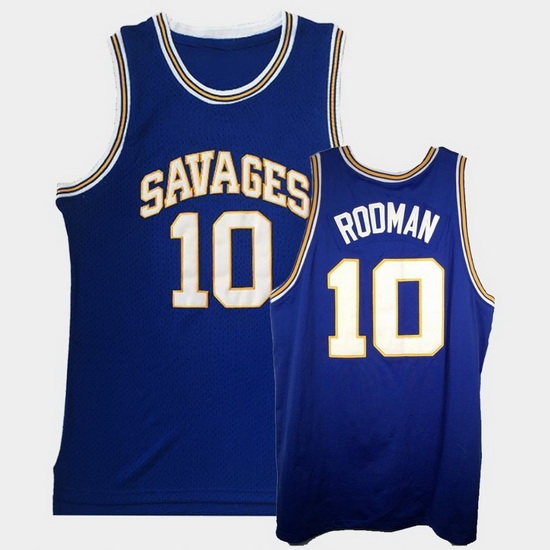 Men Dennis Rodman College Basketball Blue Jersey Men Dennis Rodman College Basketball Blue Jersey