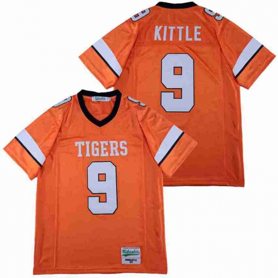 Men GEORGE 9 KITTLE ORANGE HIGH SCHOOL FOOTBALL JERSEY Orange color Men GEORGE 9 KITTLE ORANGE HIGH SCHOOL FOOTBALL JERSEY Orange color