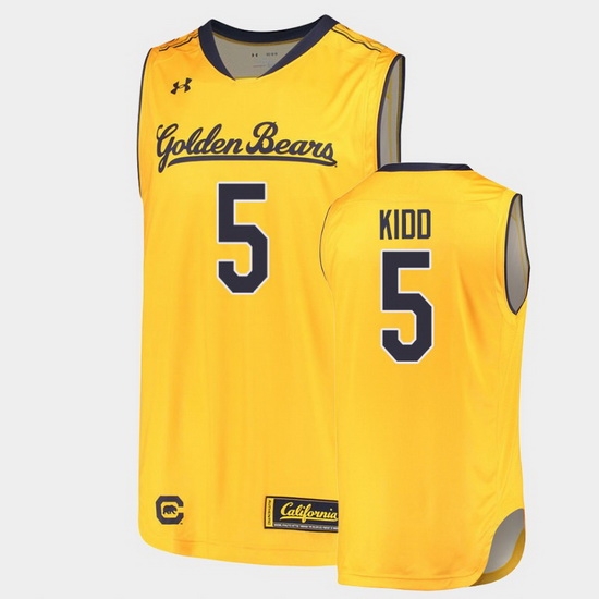 Men Jason Kidd College Basketball Gold Jersey Men Jason Kidd College Basketball Gold Jersey