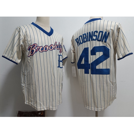 Men Los Angeles Dodgers Brooklyn 42 Jackie Robinson Rice white strips Stitched Jersey Men Los Angeles Dodgers Brooklyn 42 Jackie Robinson Rice white strips Stitched Jersey