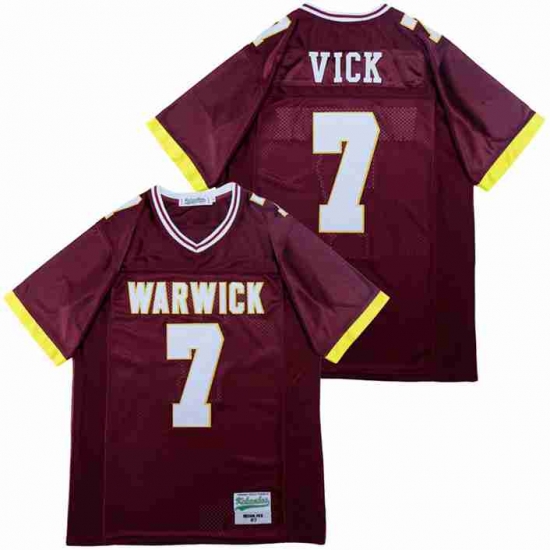 Men MICHAEL VICK #7 HIGHSCHOOL FOOTBALL JERSEY red Men MICHAEL VICK #7 HIGHSCHOOL FOOTBALL JERSEY red