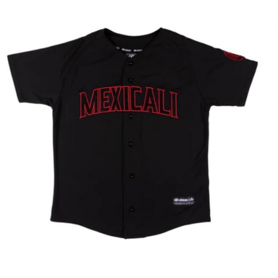Men Mexicali Jersey Black Blank Stitched Baseball Jersey Men Mexicali Jersey Black Blank Stitched Baseball Jersey