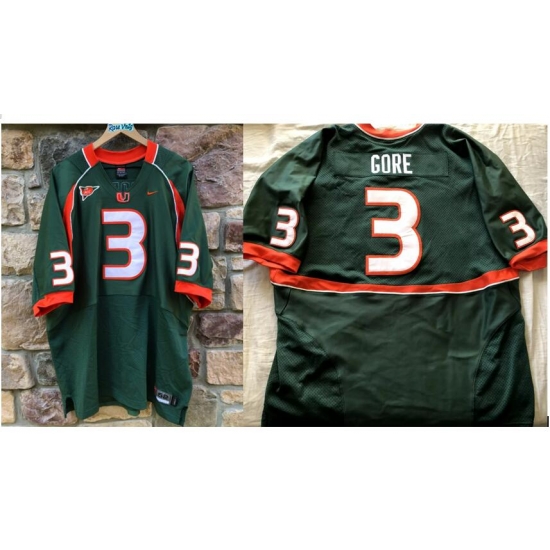 Men Miami Hurricanes #3 Gore Jersey Men Miami Hurricanes #3 Gore Jersey