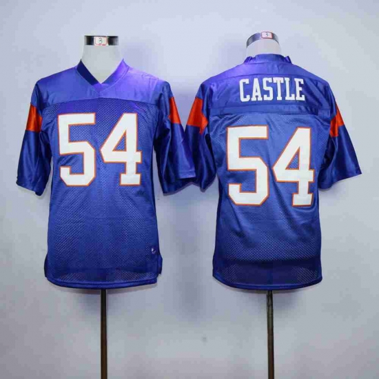 Mens 54 CASTLE Blue Mountain State Goats Movie Football Jersey blue Mens 54 CASTLE Blue Mountain State Goats Movie Football Jersey blue