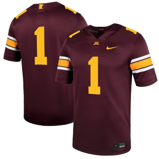 Men's Nike #1 Maroon Minnesota Golden Gophers Untouchable Football Jersey Men's Nike #1 Maroon Minnesota Golden Gophers Untouchable Football Jersey