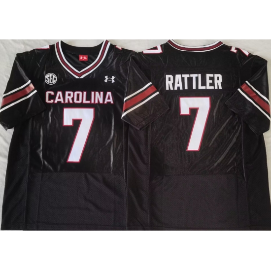 South Carolina Gamecock Black #7 Spencer Rattler Stitched Football Jersey South Carolina Gamecock Black #7 Spencer Rattler Stitched Football Jersey