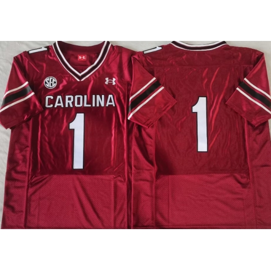 South Carolina Gamecock Red #1 Stitched Football Jersey South Carolina Gamecock Red #1 Stitched Football Jersey