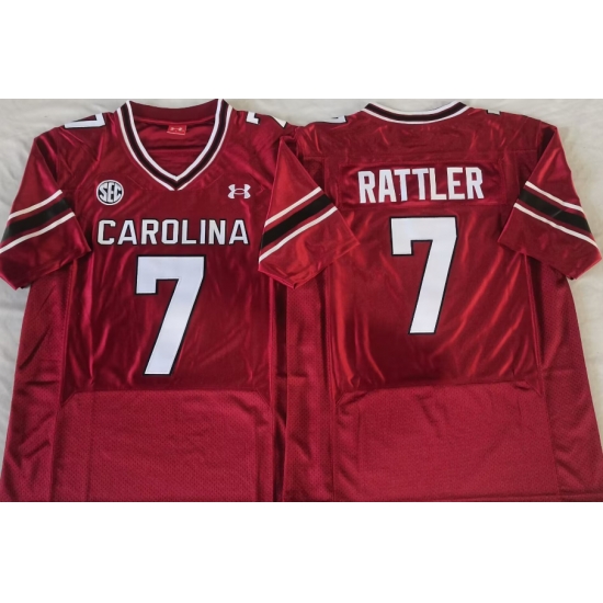 South Carolina Gamecock Red #7 Spencer Rattler Stitched Football Jersey South Carolina Gamecock Red #7 Spencer Rattler Stitched Football Jersey