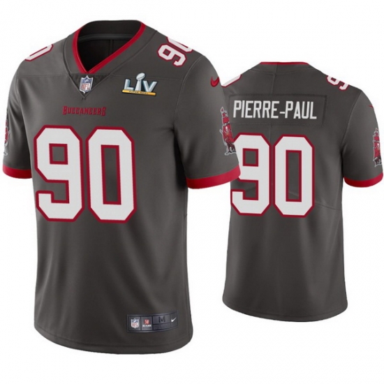 Jason Pierre Paul Buccaneers Pewter Super Bowl Lv Vapor Limited Jersey Jason Pierre Paul Buccaneers Pewter Super Bowl Lv Vapor Limited Jersey