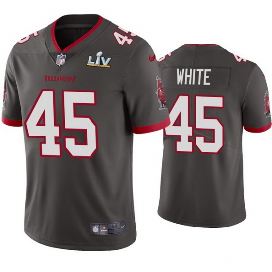 Men Devin White Buccaneers Pewter Super Bowl Lv Vapor Limited Jersey Men Devin White Buccaneers Pewter Super Bowl Lv Vapor Limited Jersey