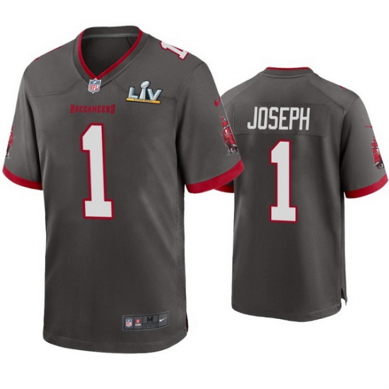 Men Greg Joseph Buccaneers Pewter Super Bowl Lv Game Jersey Men Greg Joseph Buccaneers Pewter Super Bowl Lv Game Jersey