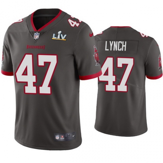 Men John Lynch Buccaneers Pewter Super Bowl Lv Vapor Limited Jersey Men John Lynch Buccaneers Pewter Super Bowl Lv Vapor Limited Jersey