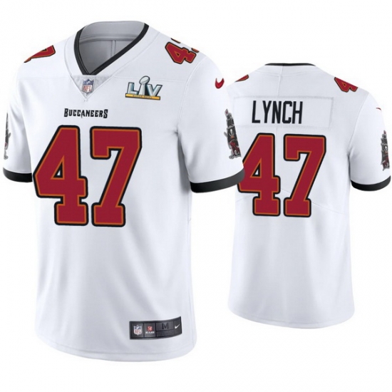 Men John Lynch Buccaneers White Super Bowl Lv Vapor Limited Jersey Men John Lynch Buccaneers White Super Bowl Lv Vapor Limited Jersey