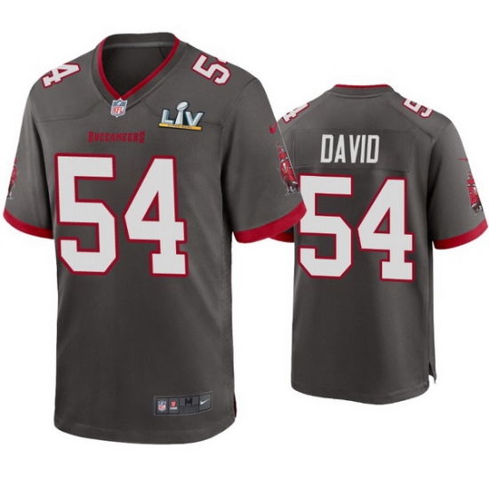 Men Lavonte David Buccaneers Pewter Super Bowl Lv Game Jersey Men Lavonte David Buccaneers Pewter Super Bowl Lv Game Jersey